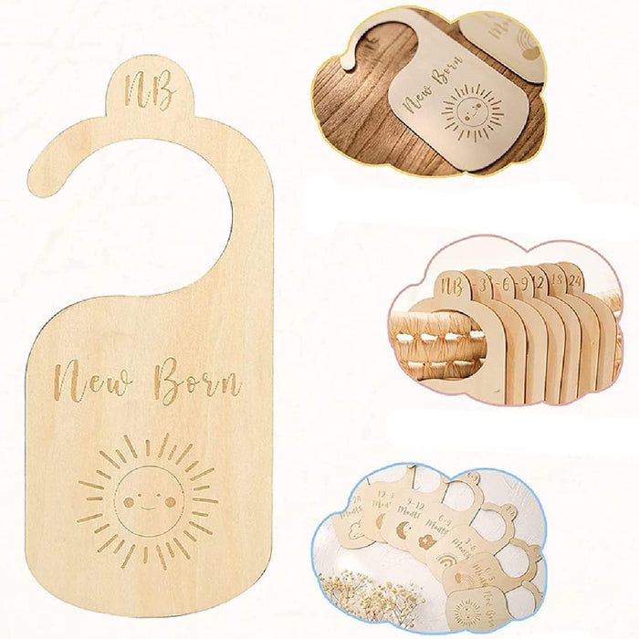 7 Pcs Separadores De Madera Para Armario De Bebé, Desde Recién Nacidos Hasta 24 Meses - Quierox - Tienda Online