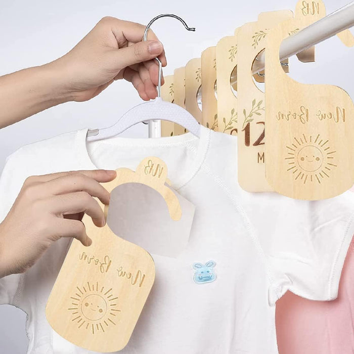 7 Pcs Separadores De Madera Para Armario De Bebé, Desde Recién Nacidos Hasta 24 Meses - Quierox - Tienda Online