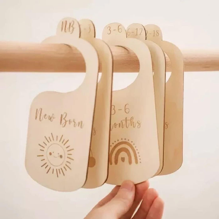 7 Pcs Separadores De Madera Para Armario De Bebé, Desde Recién Nacidos Hasta 24 Meses - Quierox - Tienda Online