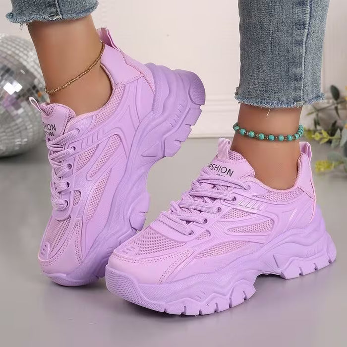Zapatillas de Mujer Estilo Dad Shoes, de Malla Transpirable con Plataforma
