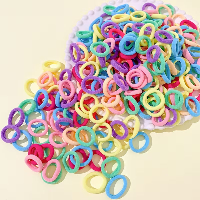 100 gomas para el pelo duraderas, de alta elasticidad y diseño lindo, para niñas