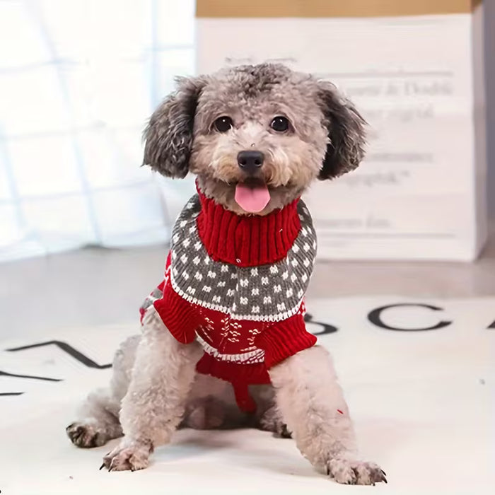 1 Suéter Adorable de Navidad para Perro con Reina Cielo y Copo de Nieve