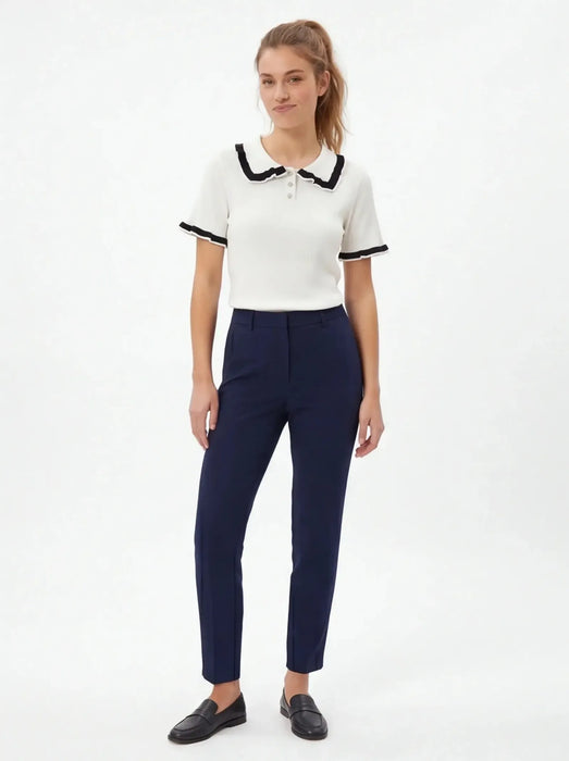 Zara Polo minimalista de algodón egipcio para una silueta llamativa