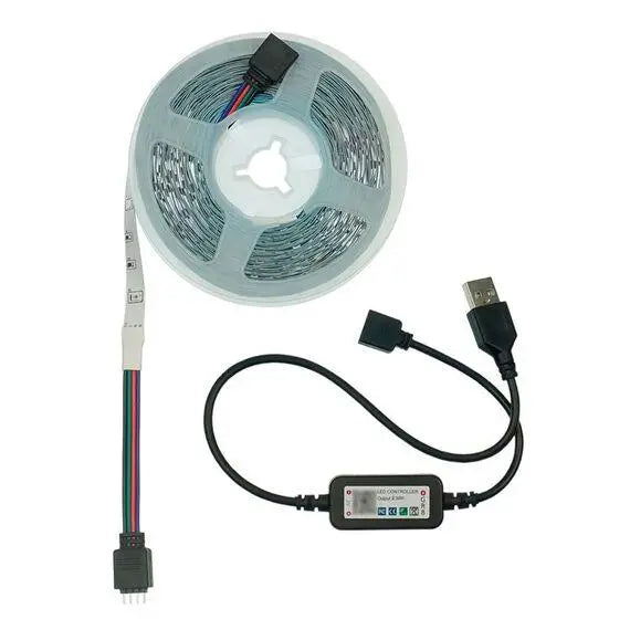 Tira autoadhesiva de LED Bluetooth RGB USB de 5V, IP 20 de 5m