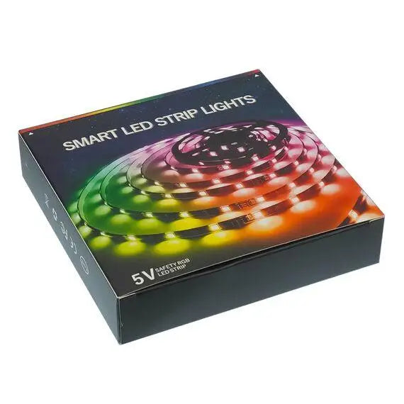 Tira autoadhesiva de LED Bluetooth RGB USB de 5V, IP 20 de 5m