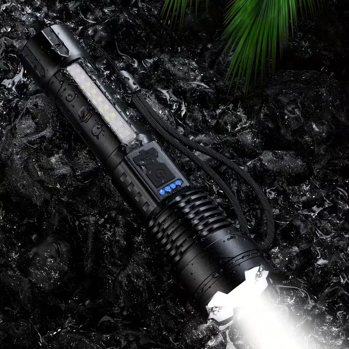 Linterna Recargable de Alto Lúmen, Linterna LED Súper Brillante con 6 Modos