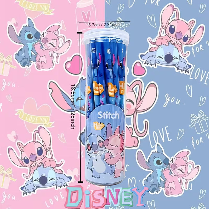 SHEIN 30 Lápices de madera temáticos de Stitch para estudiantes de Disney