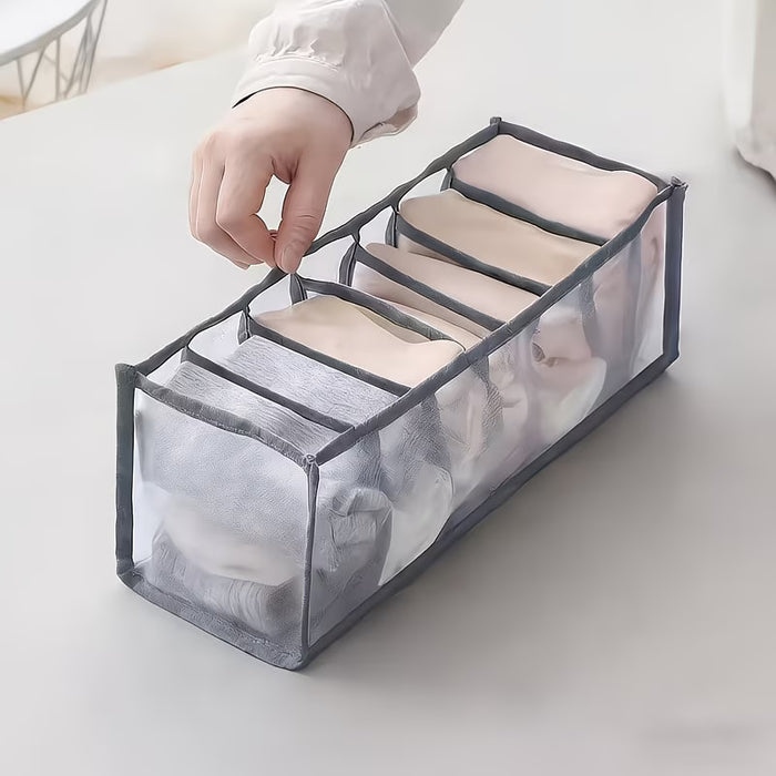 Caja organizadora de 7 compartimentos para ropa interior y calcetines