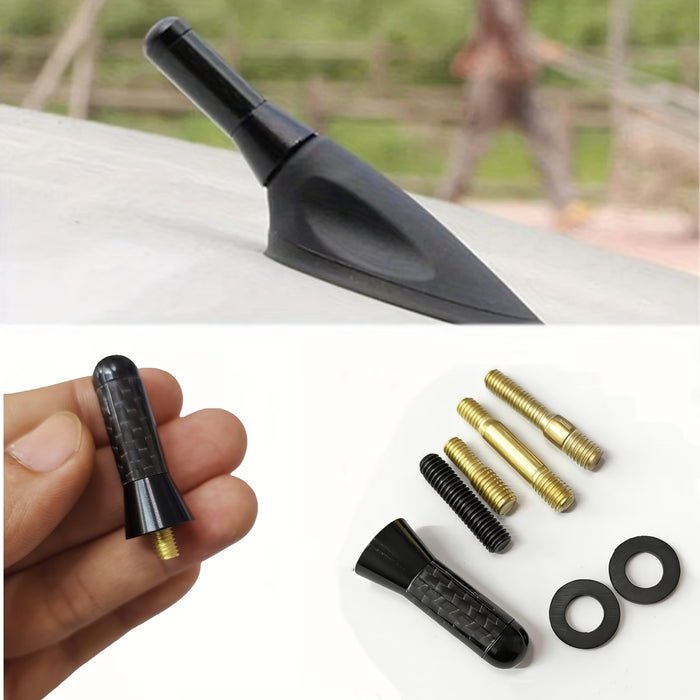 Antena de mástil corto de metal con tornillo de fibra de carbono de 3.5 cm