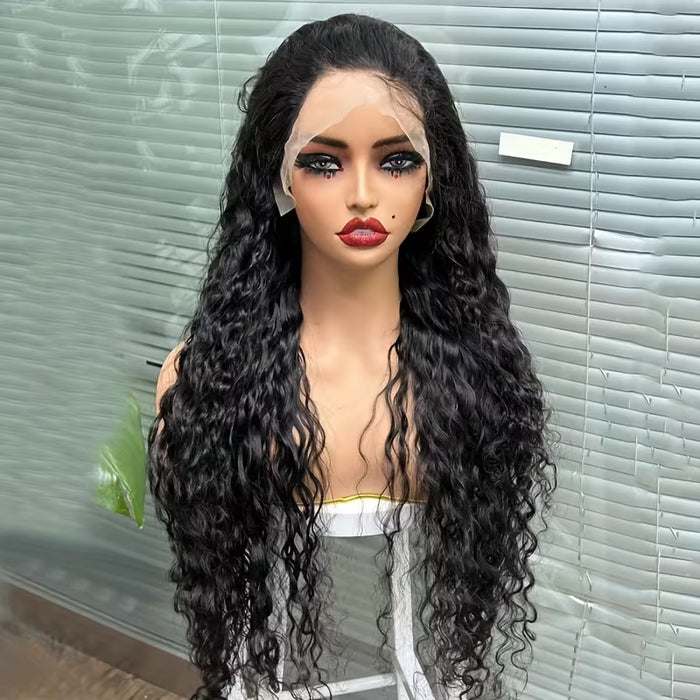 Peluca frontal de encaje con ondas de agua 28inch
