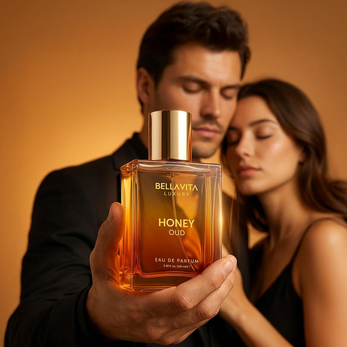 BellaVita Luxury Honey Oud Eau de Parfum (3.4 onzas líquidas) Pachulí, vainilla, bergamota, floral y picante