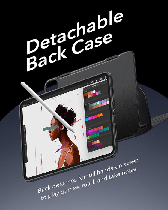 ESR Funda magnética extraíble con carga para iPad Pro 11 , con almacenamiento de lápiz
