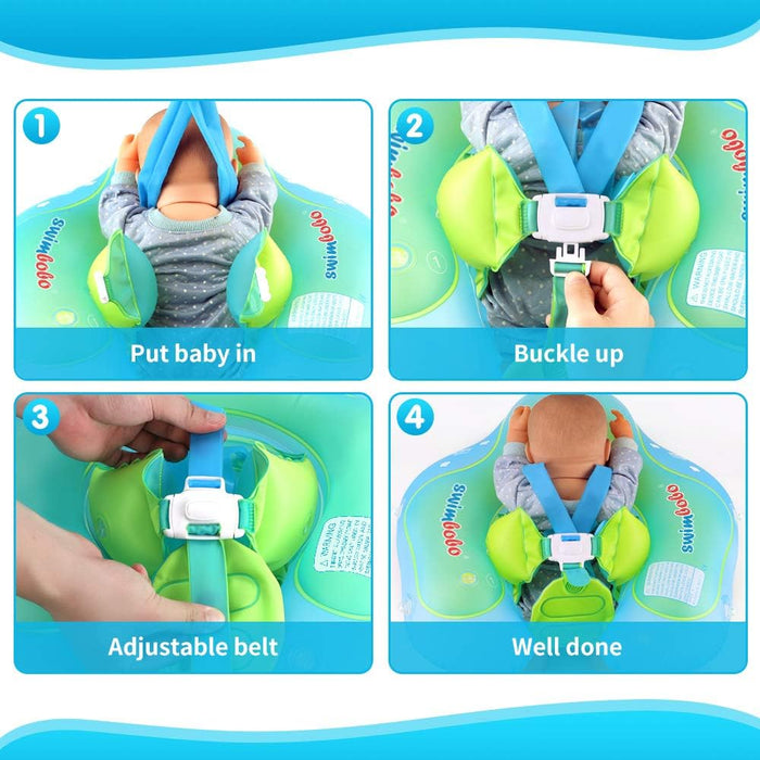 Flotador inflable para bebés con toldo, anillo flotante para niños