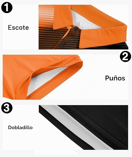 ZITY Camisa de golf para hombre, de manga corta, atlética, casual