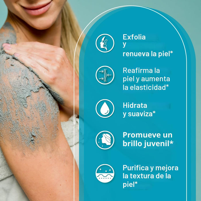 Exfoliante de carbón corporal con infusión de colágeno