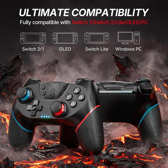 Mando inalámbrico mejorado Diswoe para Switch/Lite/OLED/Switch 2 Pro Controller