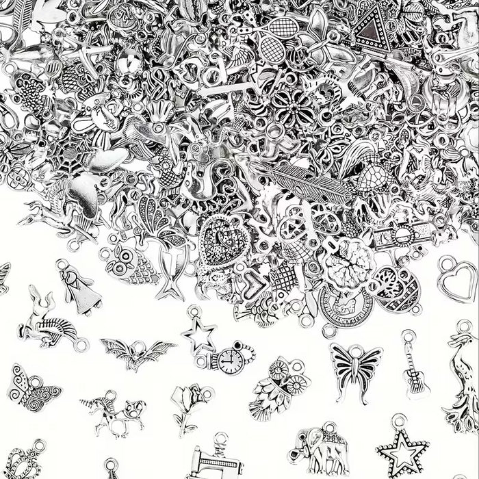 50 Dijes Mixtos de Aleación Vintage en Varios Estilos para Colgantes de Pulseras