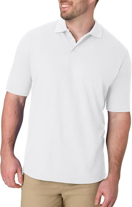 Hanes X-Temp Camisa polo de manga corta para hombre, camisa de peso medio para hombre