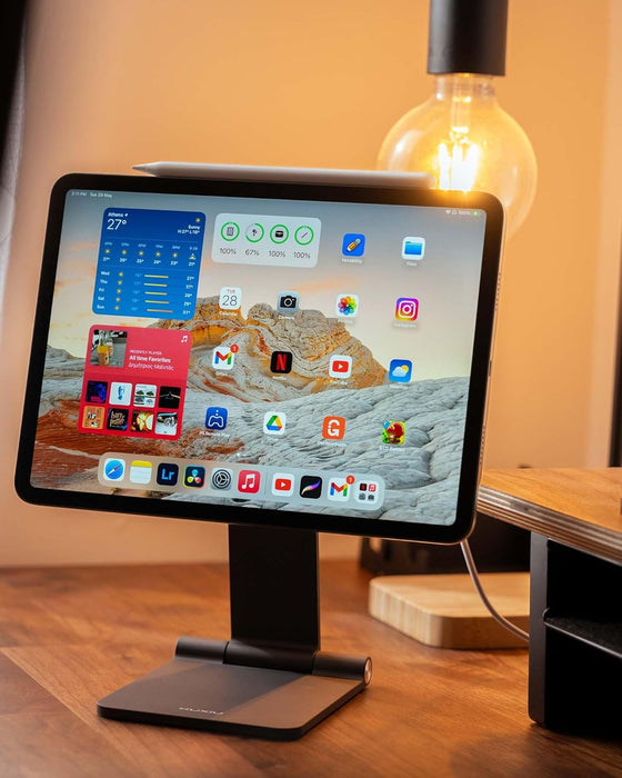 Soporte de carga inalámbrico magnético para iPad Pro 12.9 (3ª/4ª/5ª/6ª) y iPad Air 13 (M2/M3)