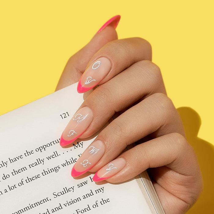 4 hojas de Calcomanías de uñas con letras retro