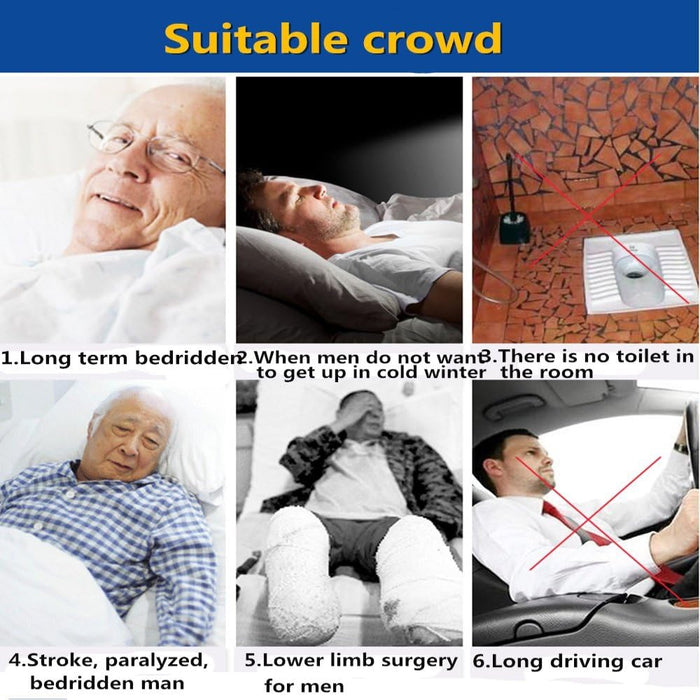Orinal portátil para hombre de 2000 ml, recolector de orina para hospital