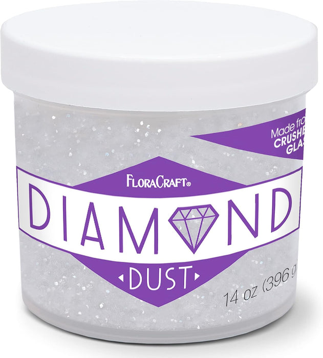 FloraCraft Diamond Dust Glitter - Cristal transparente de 14 onzas