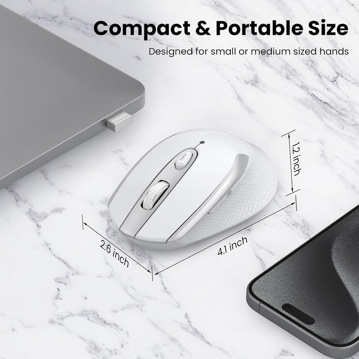 cimetech Mouse Inalámbrico 2.4 GHz con Receptor USB, 15M de Conexión