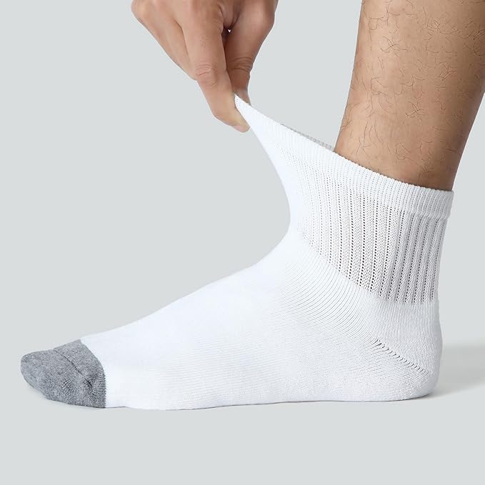 WANDER Calcetines tobilleros acolchados para hombre, paquete de 8