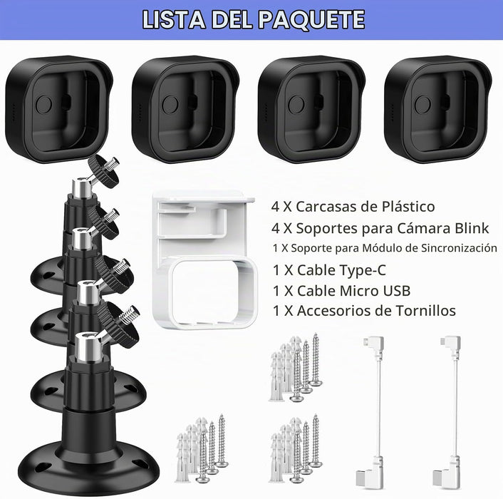Soporte de pared para cámara Blink Outdoor 4/Outdoor 2K, soporte de módulo
