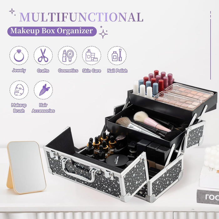 Leeora&Leekoo Estuche de maquillaje para cosméticos portátil