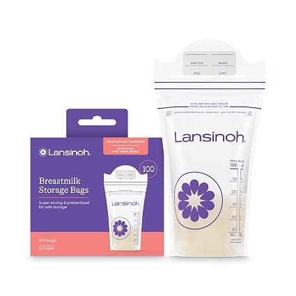 Bolsas para almacenar leche materna Lansinoh, paquete de 100 unidades