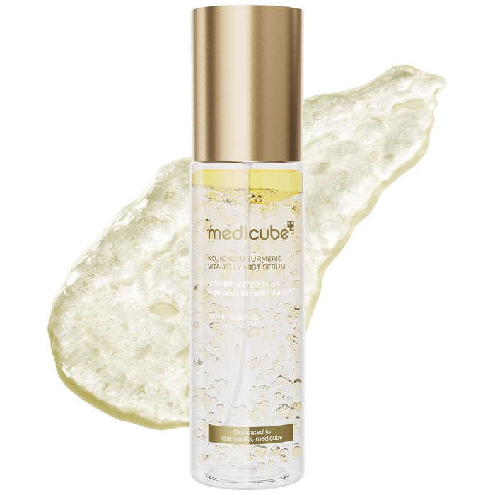 medicube Jelly Mist - Suero con cúrcuma de ácido kójico | Aerosol facial diario 2 en 1 y suero