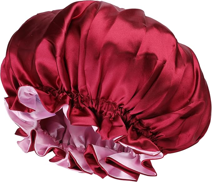 Gorro de satén suave al tacto para mujer, grande para el cuidado del cabello