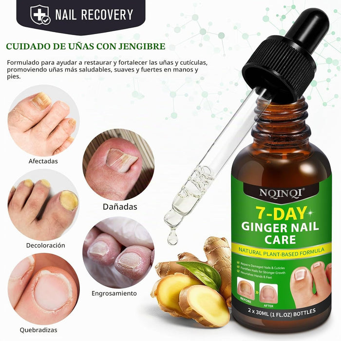 Tratamiento de uñas de 7 días extra fuerte, planta de jengibre