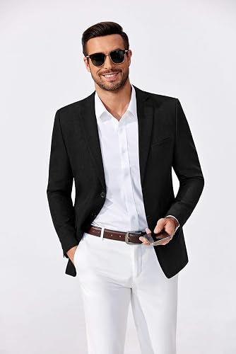 COOFANDY Chaqueta tipo blazer informal para hombre , con dos botones y diseño ligero.