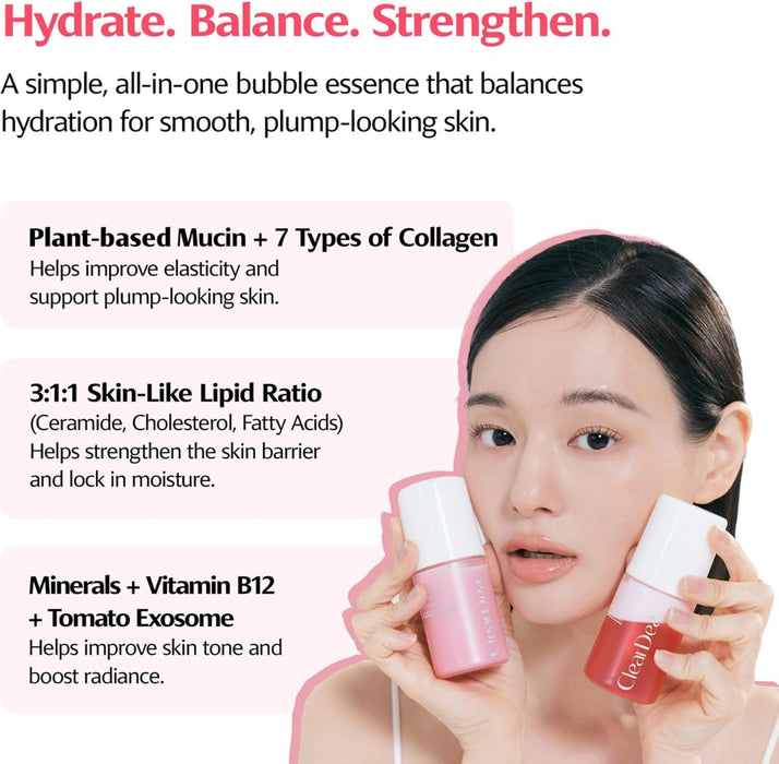 Mucin Mineral Vita Bubble First Essence Duo con fórmula de microburbujas y sérum tónico 2 en 1
