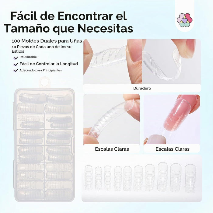 SAVILAND kit de uñas todo en 1 con cepillo de uñas de doble extremo