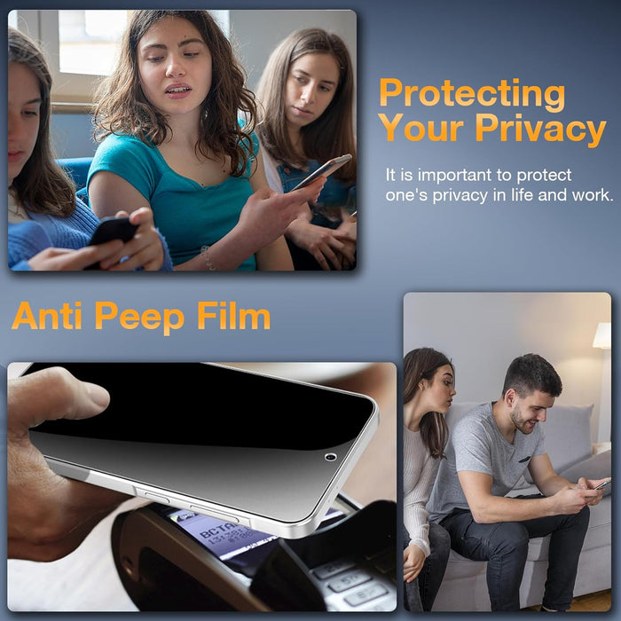Paquete de 2+2 protectores de pantalla de privacidad para Samsung Galaxy A56 y protector de lente de cámara