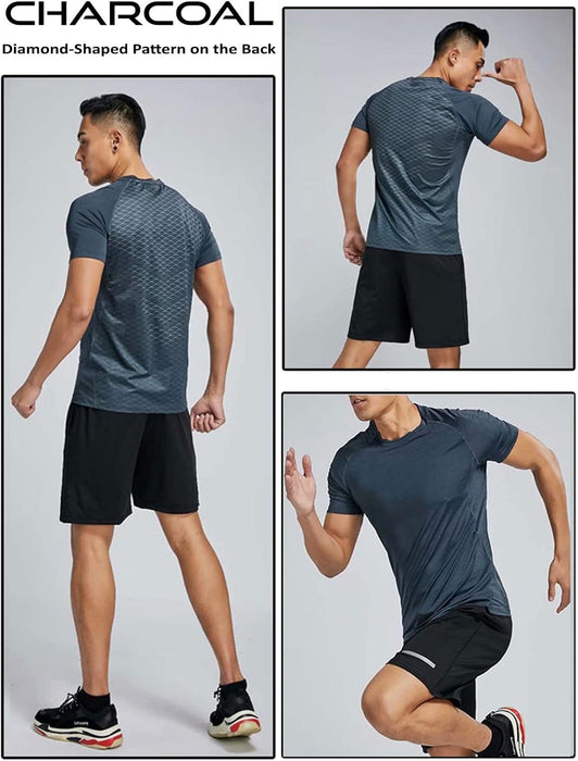 Camisetas de manga corta con cuello redondo Liberty Imports  para hombre (pack de 5)