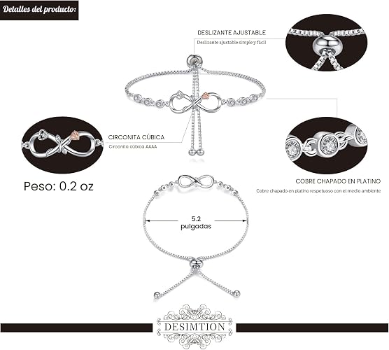 Pulsera de amor infinito para mujeres, regalos de joyería de San Valentín
