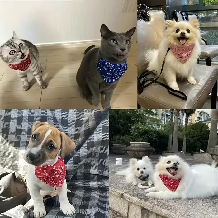 1 pza Bandanas De Perro Ajustables En Forma De Triángulo Con Gráficos Florales De Anacardo