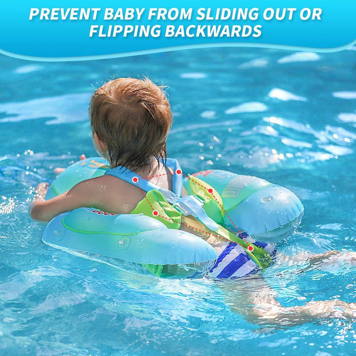 Flotador inflable para bebés con toldo, anillo flotante para niños