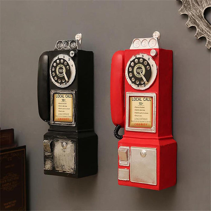 Modelo de teléfono vintage de resina para oficina, bar, café