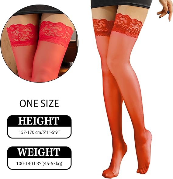 Medias de encaje hasta el muslo