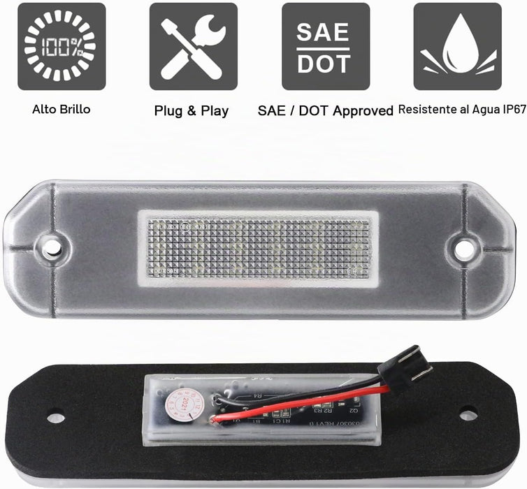 Luces LED de matrícula compatibles con Del Sol 1993-1997, para Civic Coupe 1996-2000, para Civic Hatchback 1992-1995, para Civic Sedan 1996-1998