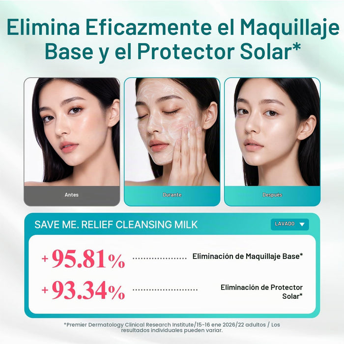 MAKE P:REM Safe Me. Leche limpiadora hidratante Relief, 200 ml (6.76 fl.oz.)