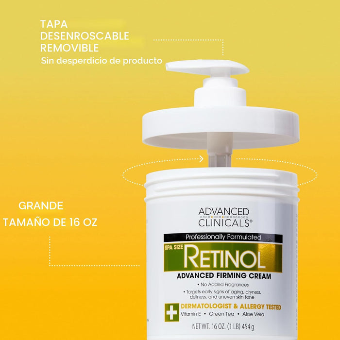 Advanced Clinicals - Loción hidratante con retinol para el cuerpo y la cara