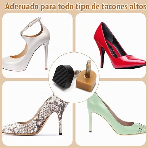 Juego de 24 pares de puntas de repuesto de tacón alto de 6 tamaños
