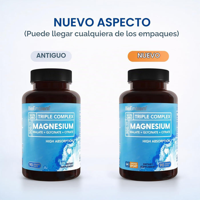 BioEmblem Complejo de glicinato de magnesio, 300 mg por porción, 90 Tabletas