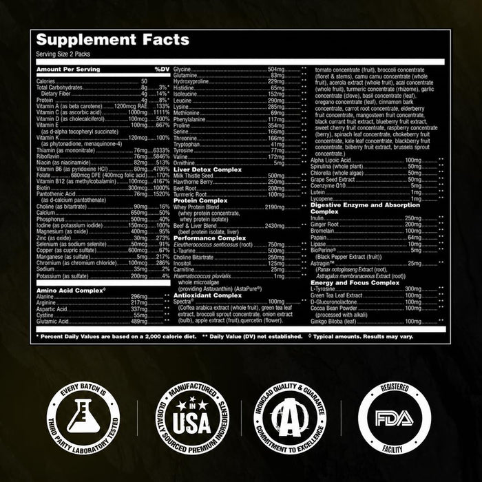 Animal Pak Suplemento multivitamínico conveniente para hombres y mujeres 44 packs